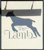 The pub sign. The Lamb, Chiswick, Greater London