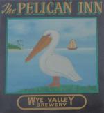 The pub sign. Pelican Inn, Gloucester, Gloucestershire