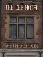The pub sign. The Dee Hotel, West Kirby, Merseyside