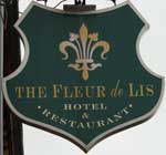 The pub sign. The Fleur de Lis, Sandwich, Kent