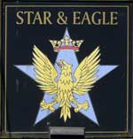 The pub sign. Star & Eagle, Goudhurst, Kent