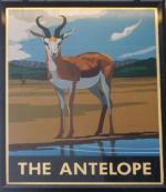 The pub sign. The Antelope, Belgravia, Central London