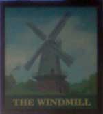 The pub sign. The Windmill, Sevenoaks Weald, Kent