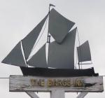 The pub sign. The Barge Inn, Battlesbridge, Essex