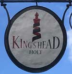 The pub sign. The King's Head, Holt, Norfolk