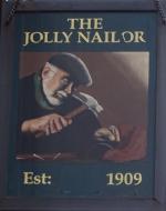 The pub sign. Jolly Nailor, Atherton, Greater Manchester