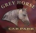 The pub sign. Grey Horse, Elvington, North Yorkshire