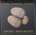 The pub sign. Three Tuns, Dronfield, Derbyshire