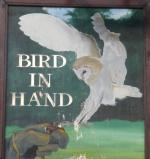 The pub sign. Bird in Hand, Henley-on-Thames, Oxfordshire