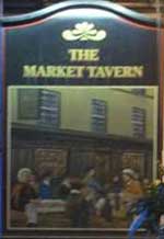 The pub sign. Market Tavern, Preston, Lancashire