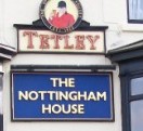 The pub sign. The Nottingham House, Cleethorpes, Lincolnshire