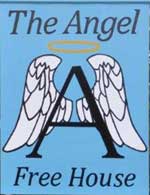 The pub sign. The Angel, Swanton Morley, Norfolk