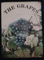 The pub sign. The Grapes, Limehouse, Greater London