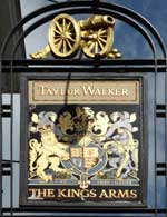 The pub sign. The Kings Arms, Waterloo, Central London