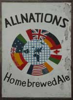 The pub sign. All Nations, Madeley, Shropshire