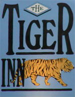 The pub sign. The Tiger Inn, Stowting, Kent