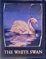 The pub sign. The White Swan, Digbeth, Birmingham, West Midlands