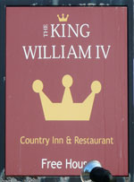 The pub sign. King William IV, Sedgeford, Norfolk
