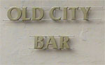 The pub sign. Old City Bar (formerly The Old City), Canterbury, Kent