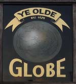 The pub sign. Ye Olde Globe, Berrynarbor, Devon