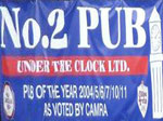 The pub sign. No.2 Refreshment Room, Cleethorpes, Lincolnshire