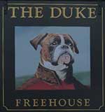 The pub sign. The Duke, Bacton, Norfolk