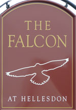 The pub sign. The Falcon, Hellesdon, Norfolk
