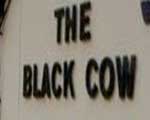 The pub sign. The Black Cow, Dalbury Lees, Derbyshire