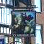 The pub sign. Ye George Inn, Beckenham, Greater London