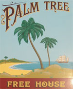 The pub sign. Palm Tree, Wingmore, Kent