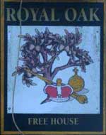 The pub sign. Royal Oak, Poringland, Norfolk