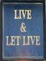 The pub sign. Live & Let Live, King's Lynn, Norfolk