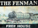 The pub sign. The Fenman, King's Lynn, Norfolk