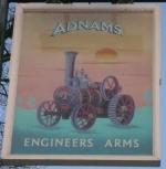 The pub sign. Engineers Arms, Leiston, Suffolk