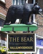 The pub sign. The Bear, Horsham, West Sussex