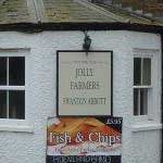 The pub sign. Jolly Farmers, Swanton Abbott, Norfolk