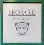 The pub sign. The Leopard, Norwich, Norfolk