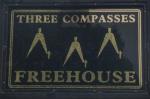 The pub sign. Three Compasses, Dalston, Greater London