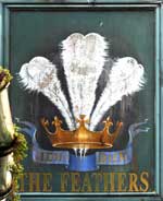 The pub sign. Feathers, North Walsham, Norfolk