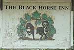 The pub sign. The Black Horse Inn, Castle Rising, Norfolk