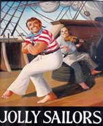 The pub sign. Jolly Sailors, Whitby, North Yorkshire