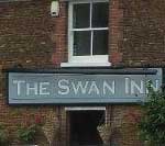 The pub sign. Swan, South Wootton, Norfolk