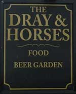 The pub sign. Bilton's Eating House (formerly Dray & Horses), Tottenhill, Norfolk
