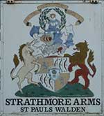 The pub sign. Strathmore Arms, St Paul's Walden, Hertfordshire