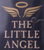 The pub sign. The Little Angel, Whitby, North Yorkshire
