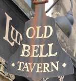 The pub sign. The Old Bell, Harrogate, North Yorkshire