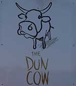 The pub sign. Dun Cow, Salthouse, Norfolk