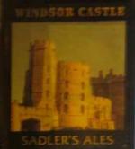 The pub sign. Windsor Castle, Lye, West Midlands