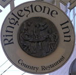 The pub sign. Ringlestone Inn, Ringlestone, Kent