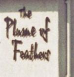 The pub sign. Plume of Feathers, Barlaston, Staffordshire